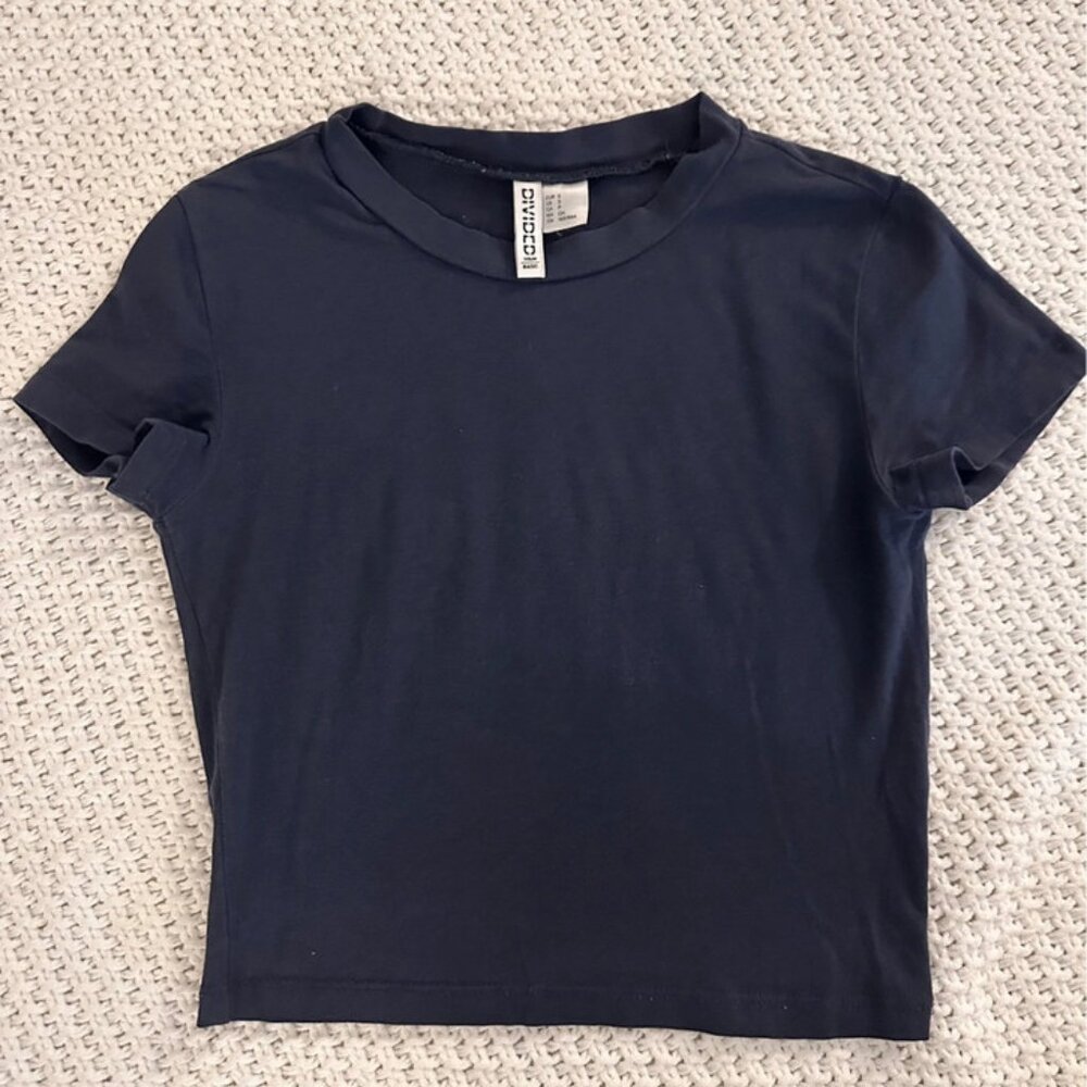 Navy H&M Crop Top